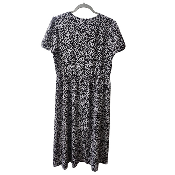 Michael Michael Kors Butterfly Print Pleated Crepe Midi Dress Size PL - Picture 5 of 9